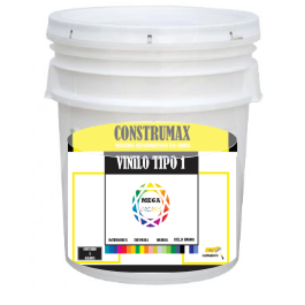 VINILO MEGA COLORS CONSTRUMAX TIPO 1 1/4 GALON