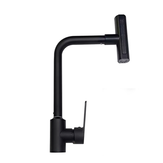 LLAVE LAVAPLATOS MONO CONTROL PLASTICA 4 FUNCIONES PRADA NEGRA