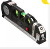 NIVEL LASER CON METRO TRES BURBUJAS ALINEADOR MULTIPROPOSITO