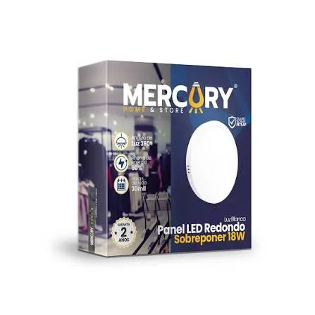 PANEL LED DE SOBRE PONER MERCURY 12W