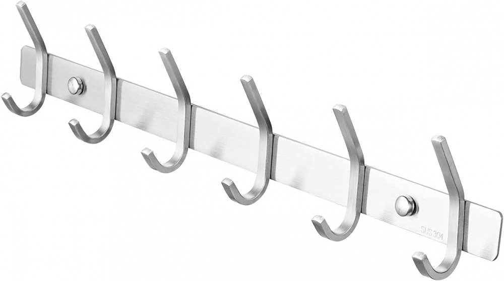 PERCHERO METALICO 6 GANCHOS 30 CM