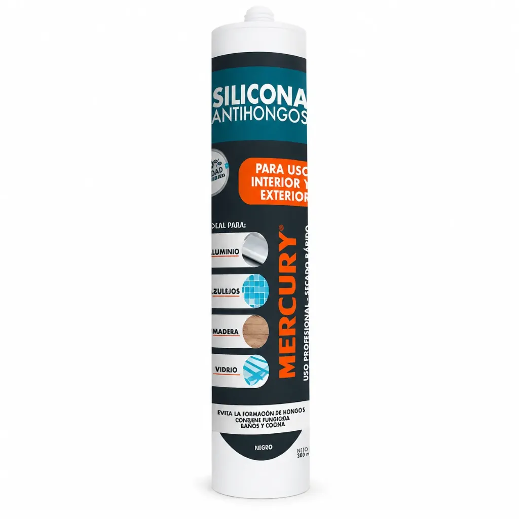 SILICONA ANTIHONGOS MERCURY  NEGRA