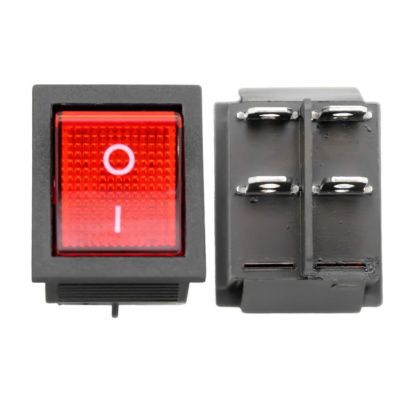 INTERRUPTOR BOTON ROJO 4 PATAS