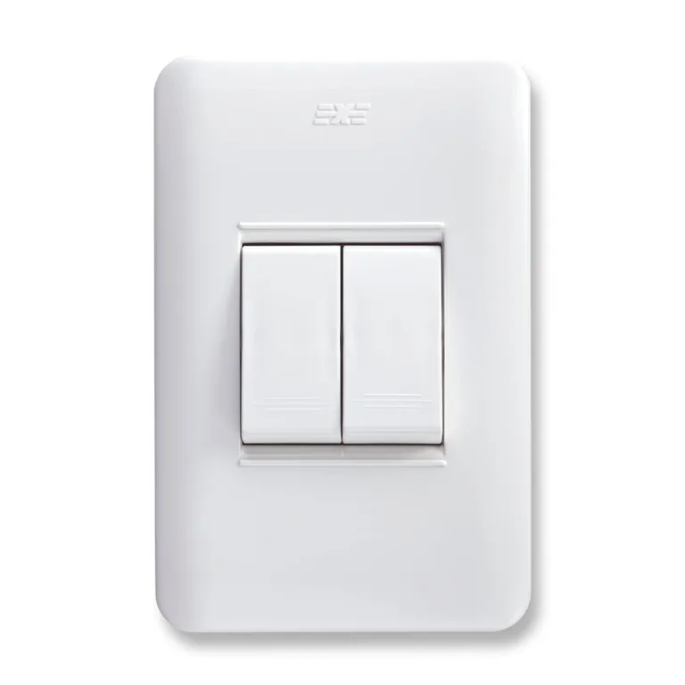 INTERRUPTOR DOBLE TITANIUM  BLANCO