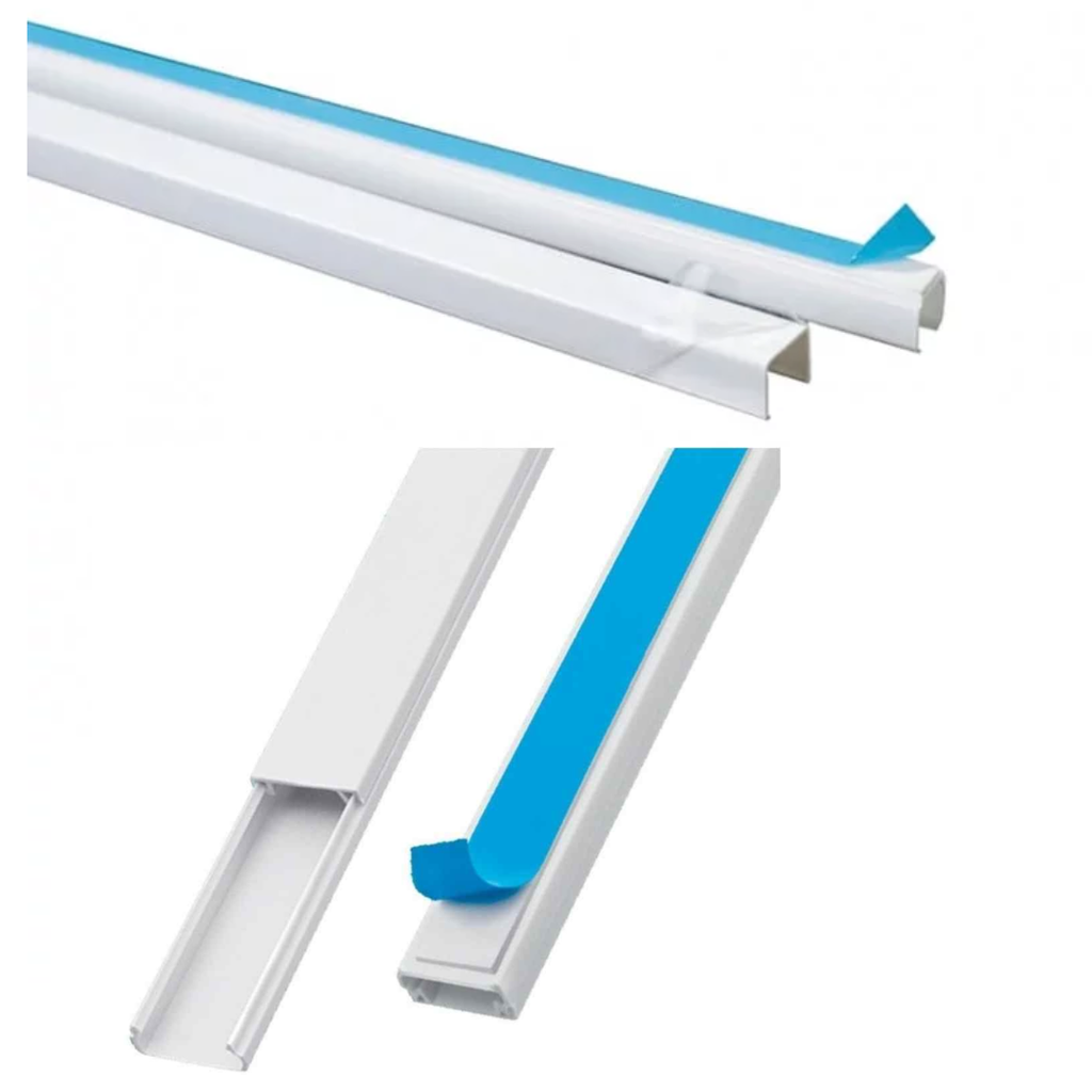 CANALETA PLASTICA CON AHESIVO 2M x 10 MM