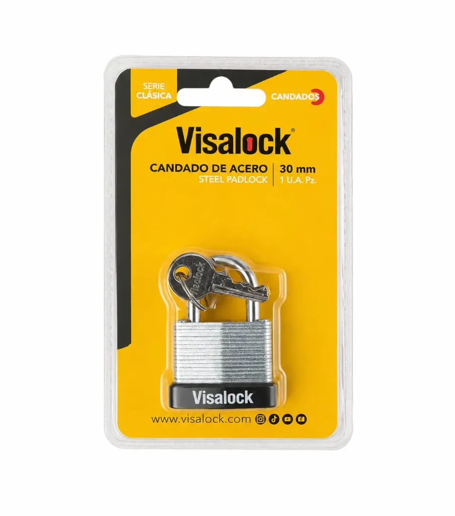 CANDADO MARINO INTERPERIE ACERO INOXIDABLE VISALOCK #30