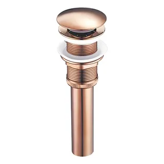 DESAGUE LAVAMANOS FLEXIBLE NEGRO LUJO   PUSH  ORO PALO DE ROSA