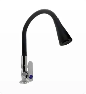 LLAVE MESON FLEXIBLE ENCAUCHETADA REGADERA NEGRA UNIFER