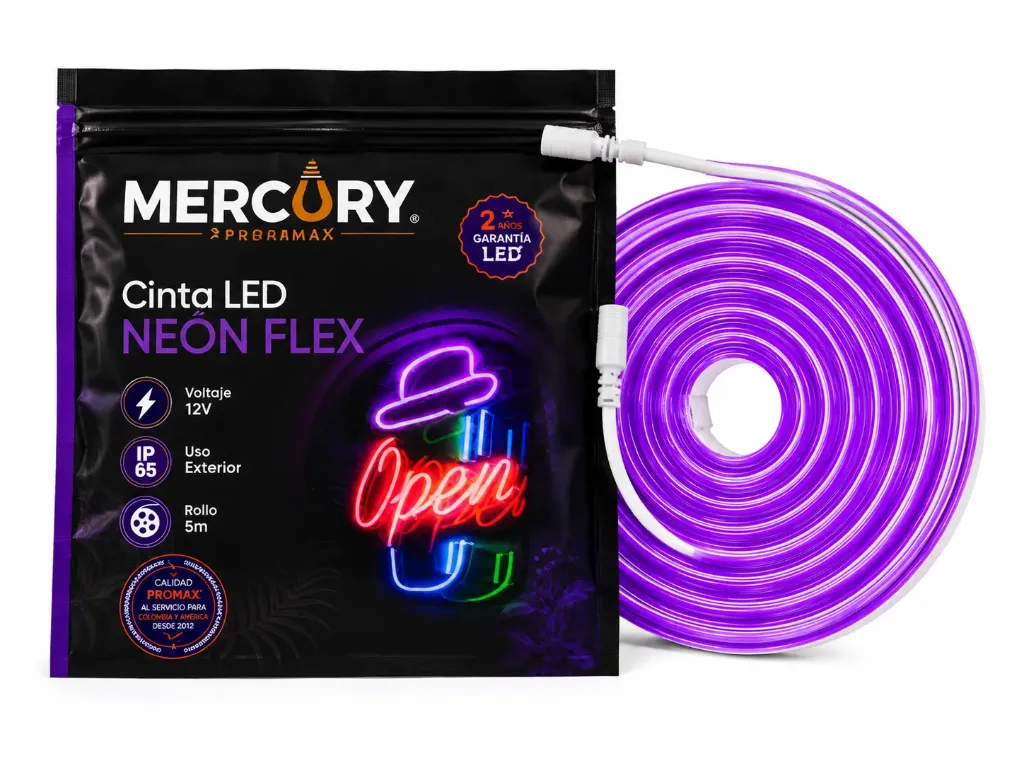 CINTA LED NEONFLEX 12 V X 5 METROS ZFR 343 LUZ PURPURA