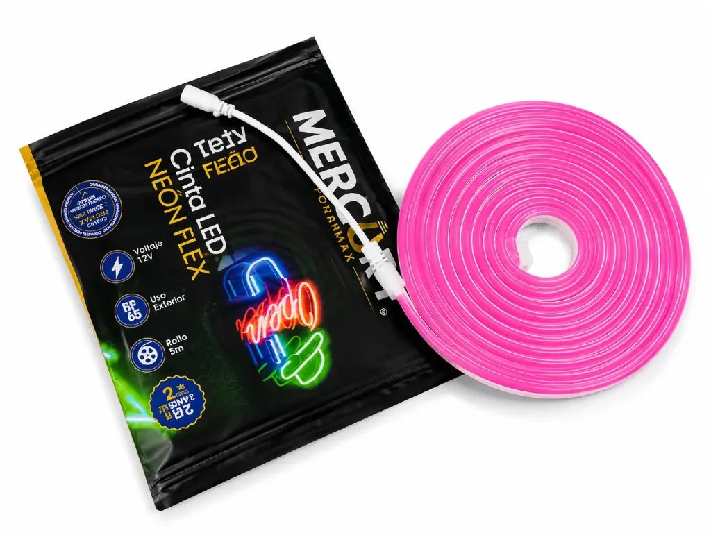 CINTA LED NEONFLEX 12 V X 5 METROS ZFR 344 LUZ FUCSIA