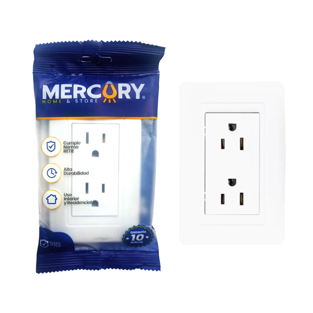 TOMA DOBLE BLANCA MERCURY