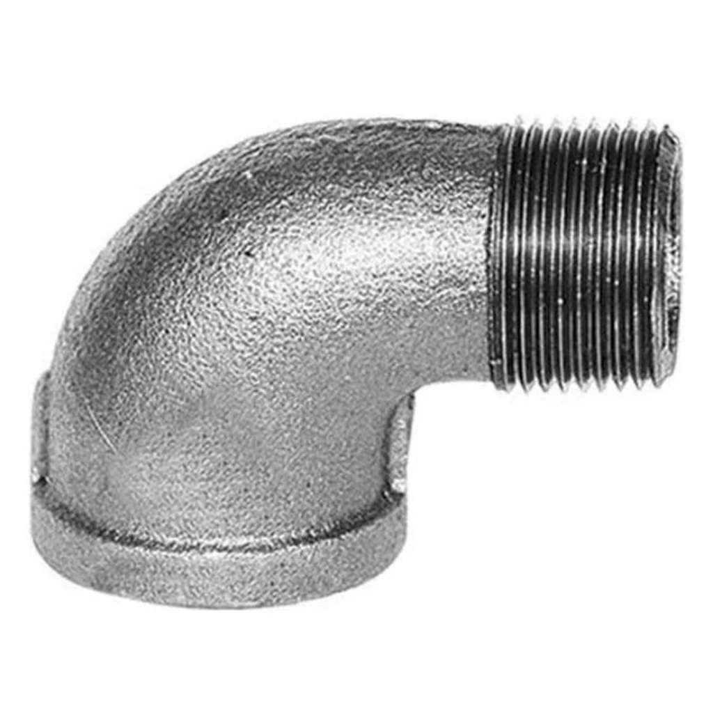 CODO CALLE GALVANIZADO 1/2 * 1/2