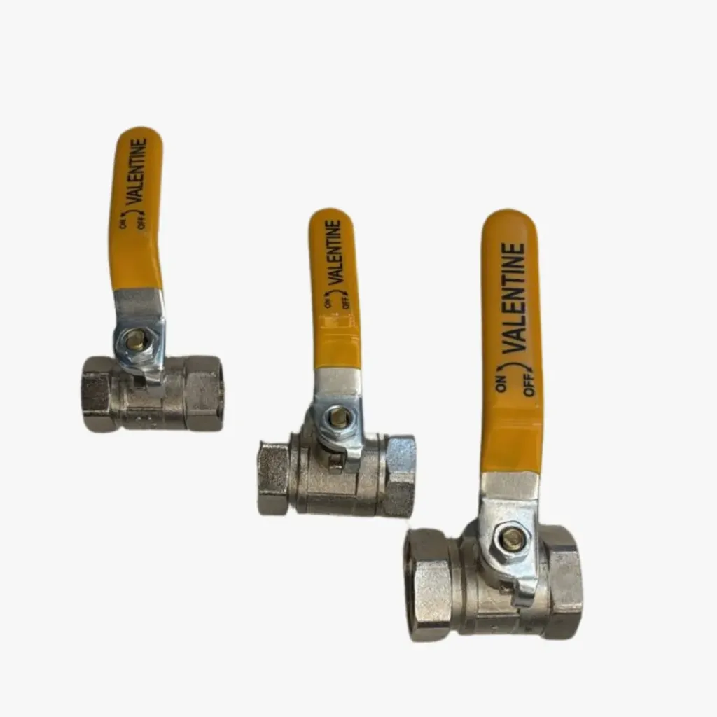 REGISTRO BOLA METALICO MANIJA AMARILLA 1"