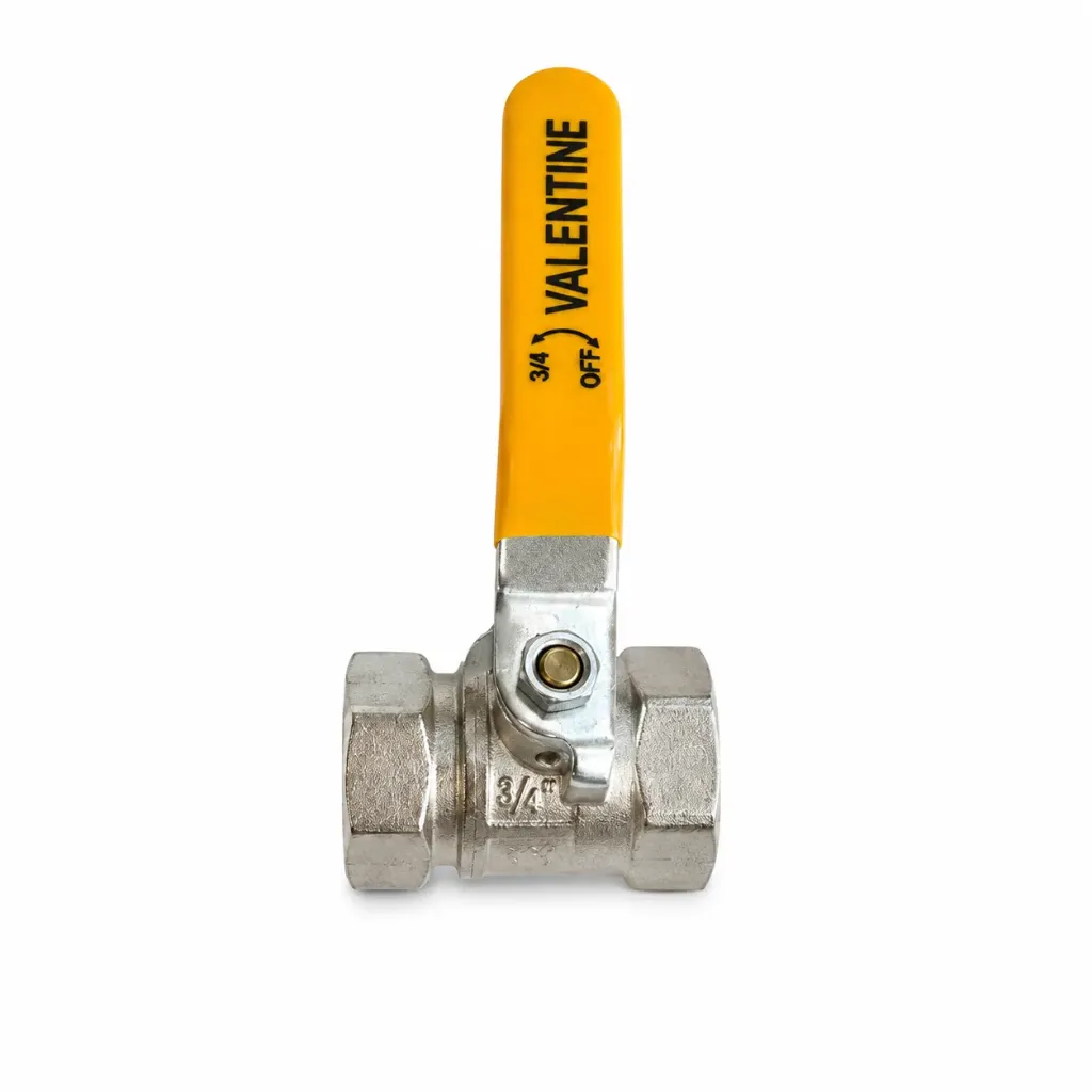 REGISTRO BOLA METALICO MANIJA AMARILLA 1"