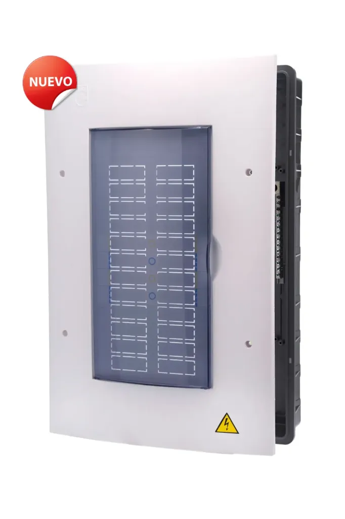 TABLERO PORTA CIRCUITOS PUERTA POLICARBONATO BIFASICO PROMAX MERCURY 12 PUESTOS