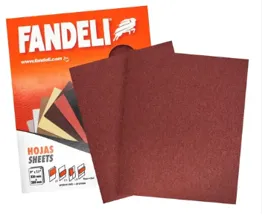 LIJA ROJA FANDELI PAQUETE X 50 UND #120