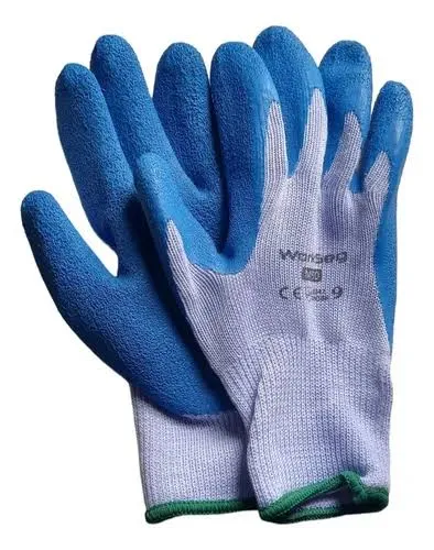GUANTE LATEX CORRUGADO AZUL