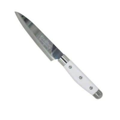 CUCHILLO MANGO PLASTICO BLANCO REMACHADO 6"