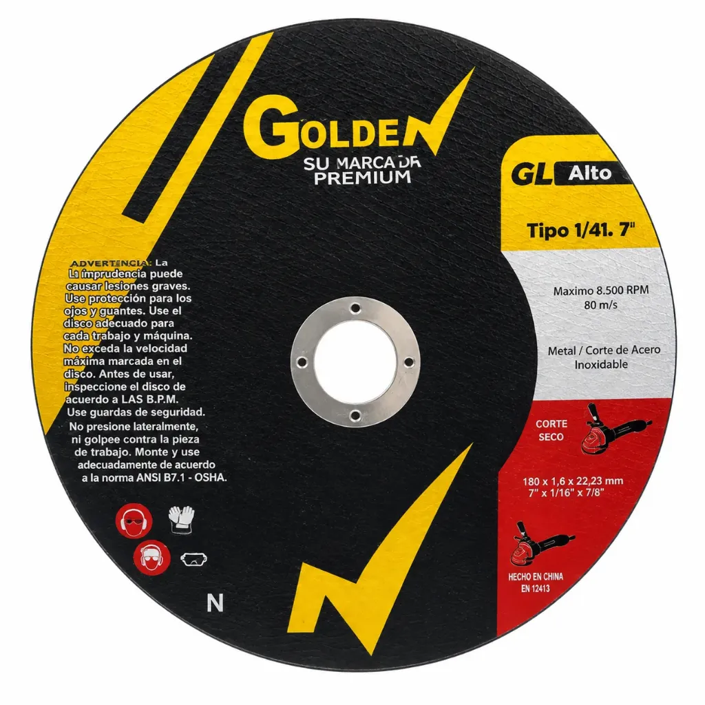 DISCO CORTE  7" METAL  GOLDEN