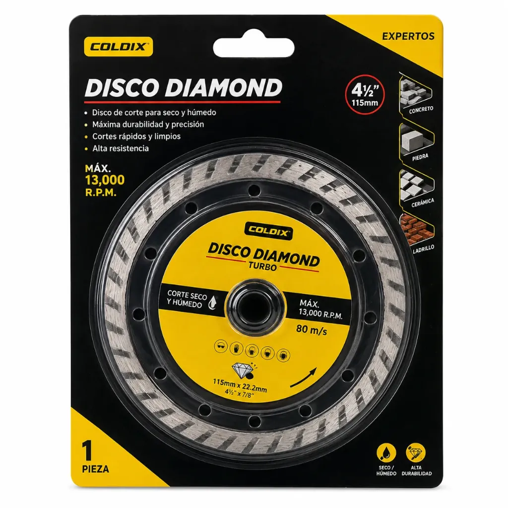 DISCO DIAMANTADO 4 1/2” TURBO